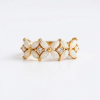Vintage Fire Opal Gold Engagement Ring