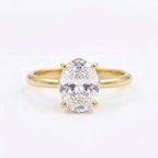 Oval Moissanite Engagement Gold Rings