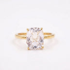 Moissanite Cushion Cut Stacking Gold Gold Engagement Ring