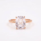 Moissanite Cushion Cut Stacking Gold Rose Gold Engagement Ring