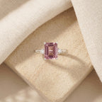 Emerald Cut Pink Tourmaline Ring Stand won form object
