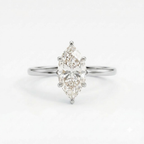 1 CT Marquise Cut Moissanite Ring in 925 Sterling Silver