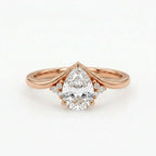 Moissanite Engagement Rose Gold Ring