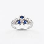 Triforce Zora's Sapphire Spiritual Stone Legend of Zelda Silver Ring
