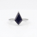 Kite Shaped Sandstone Silver Ring