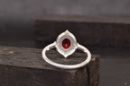 Oval Cut Red Ruby 925 Sterling Silver Statement Ring - MinimalistJewels