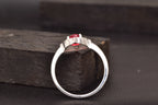 Oval Cut Red Ruby 925 Sterling Silver Statement Ring - MinimalistJewels