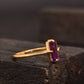 Baguette Cut Amethyst Purple Gemstone Solitaire Ring