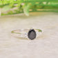 Black Onyx Cluster Engagement Ring
