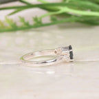Buy Princess Cut Black Rutile Quartz Ring | 925 Sterling Silver - MinimalistJewels
