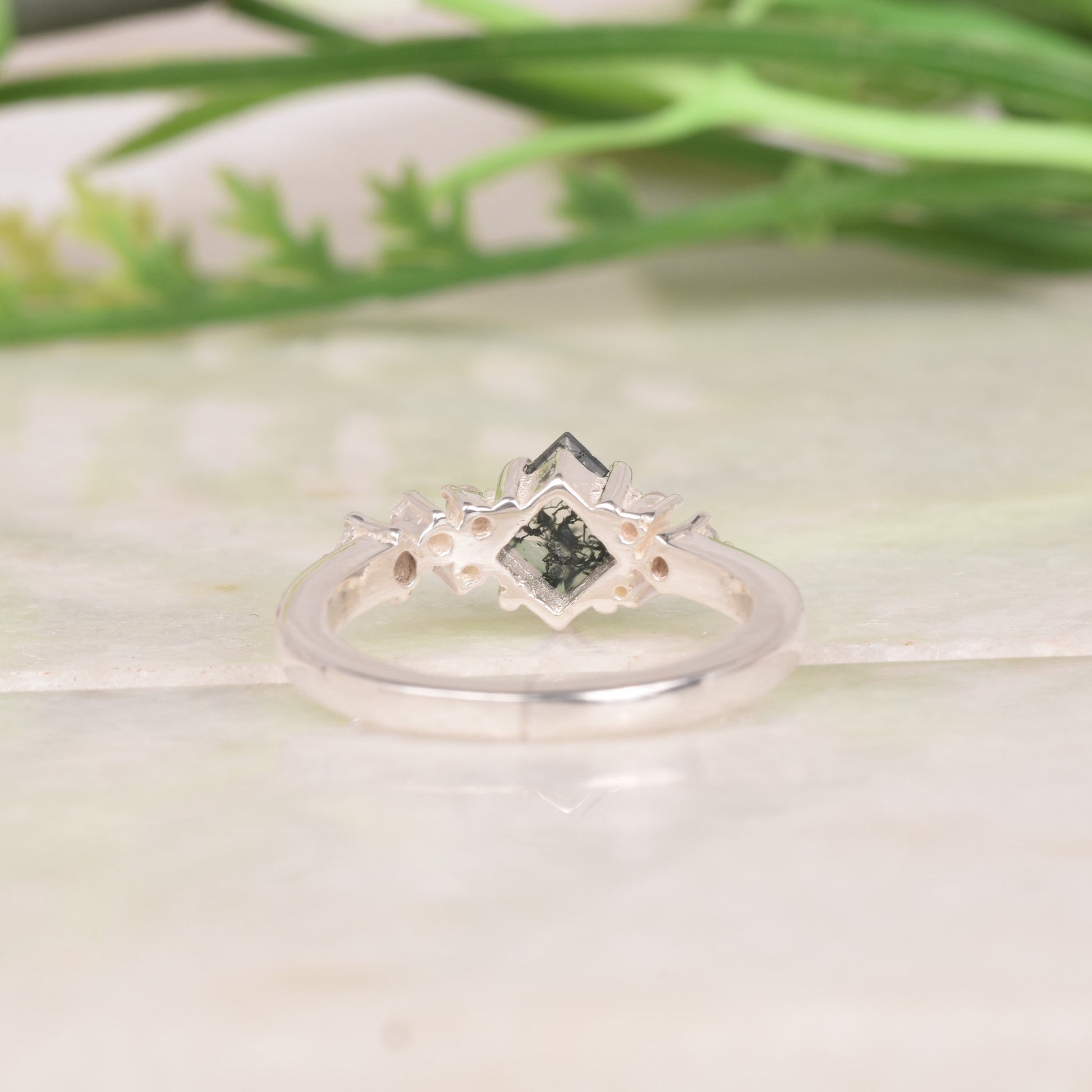 Buy Princess Cut Black Rutile Quartz Ring In 925 Sterling Silver