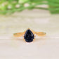 Blue Sandstone & Diamond Engagement Ring