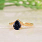 Blue Sandstone & Diamond Engagement Ring