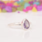 Pear Alexandrite Engagement Ring In 925 Sterling Silver