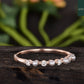 Pearl And Diamond Half Eternity Wedding Band 