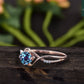 Vintage Alexandrite Rose Gold June Birthstone Engagement Ring