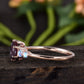 Round Cut Alexandrite Five Stone Engagement Ring